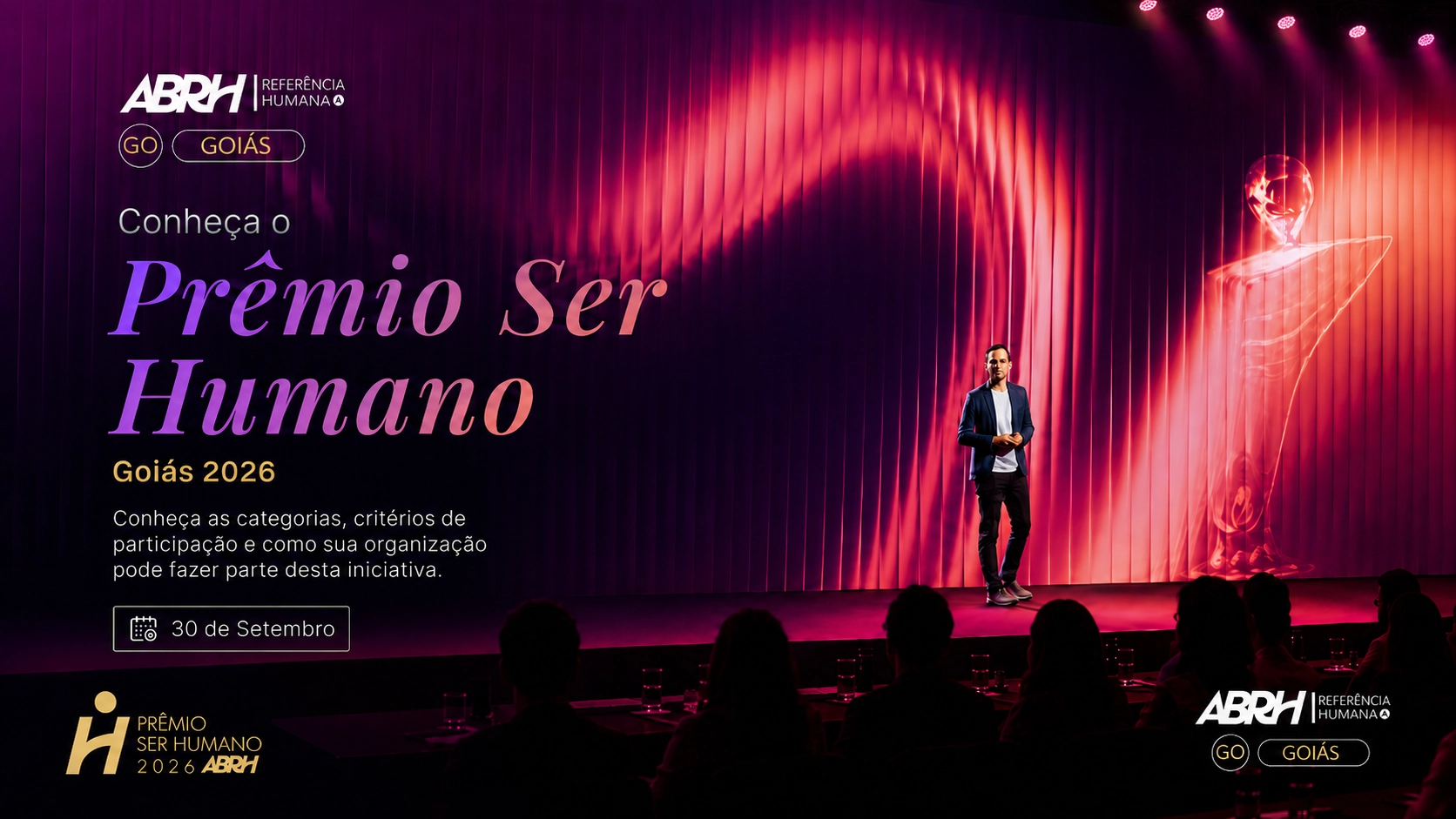 Banner do Prêmio Ser Humano Goiás 2026